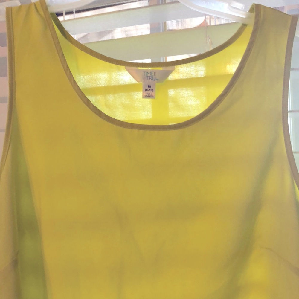 😀Lime green with hint of yellow - dressy tank top